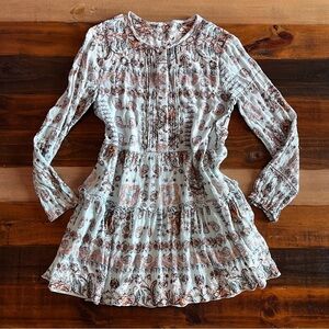 En crème blue mini dress size small